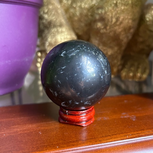 2.1” black tourmaline sphere - Picture 2 of 2